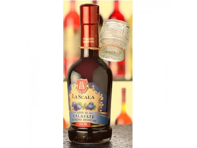 Licor de calafate x 250 ml con vasito La Scala