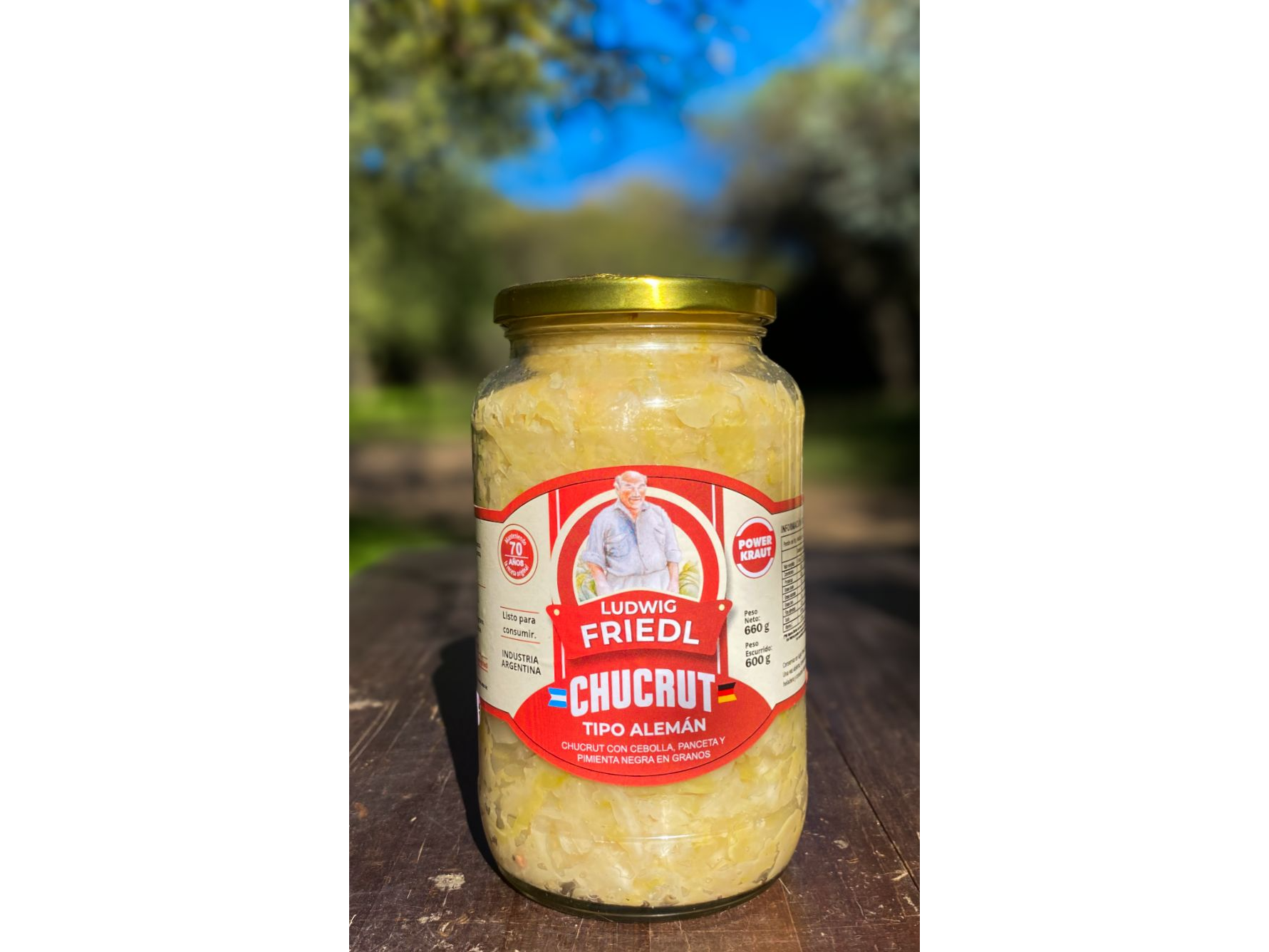 Chucrut alemán con panceta y cebolla x 600 grs Ludwig