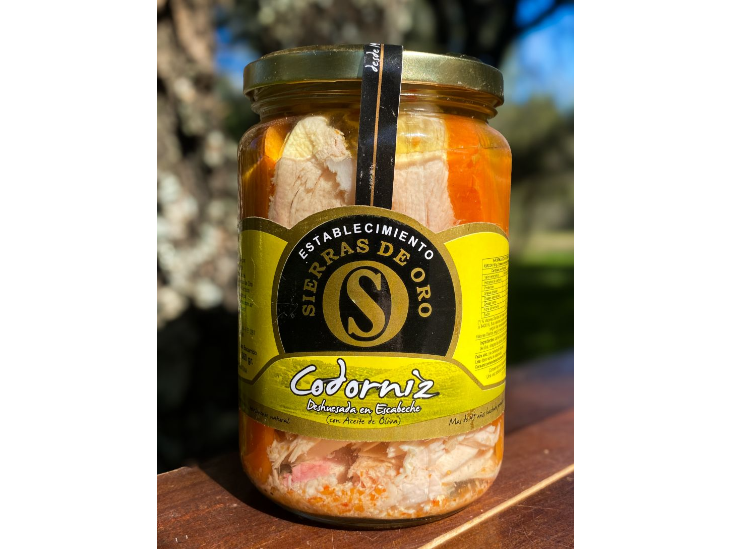 Escabeche de codorniz en aceite de oliva x 700 grs Sierras de Oro