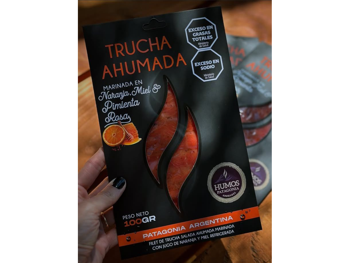 Trucha ahumada marinada con naranja y miel x 100 grs Humos de la Patagonia