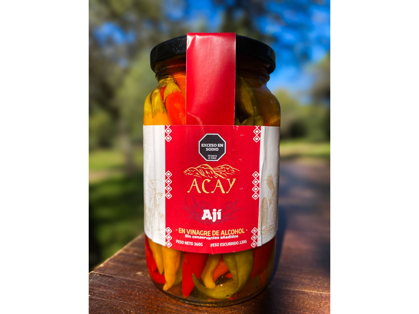 Ajíes en vinagre rojo y amarillo x 360 grs Acay
