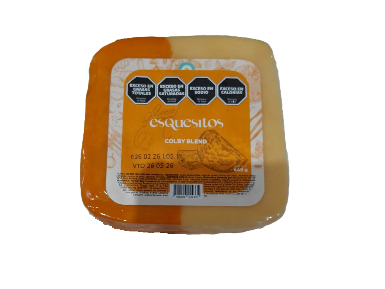 Esquesitos Colby blend x 440 grs aprox