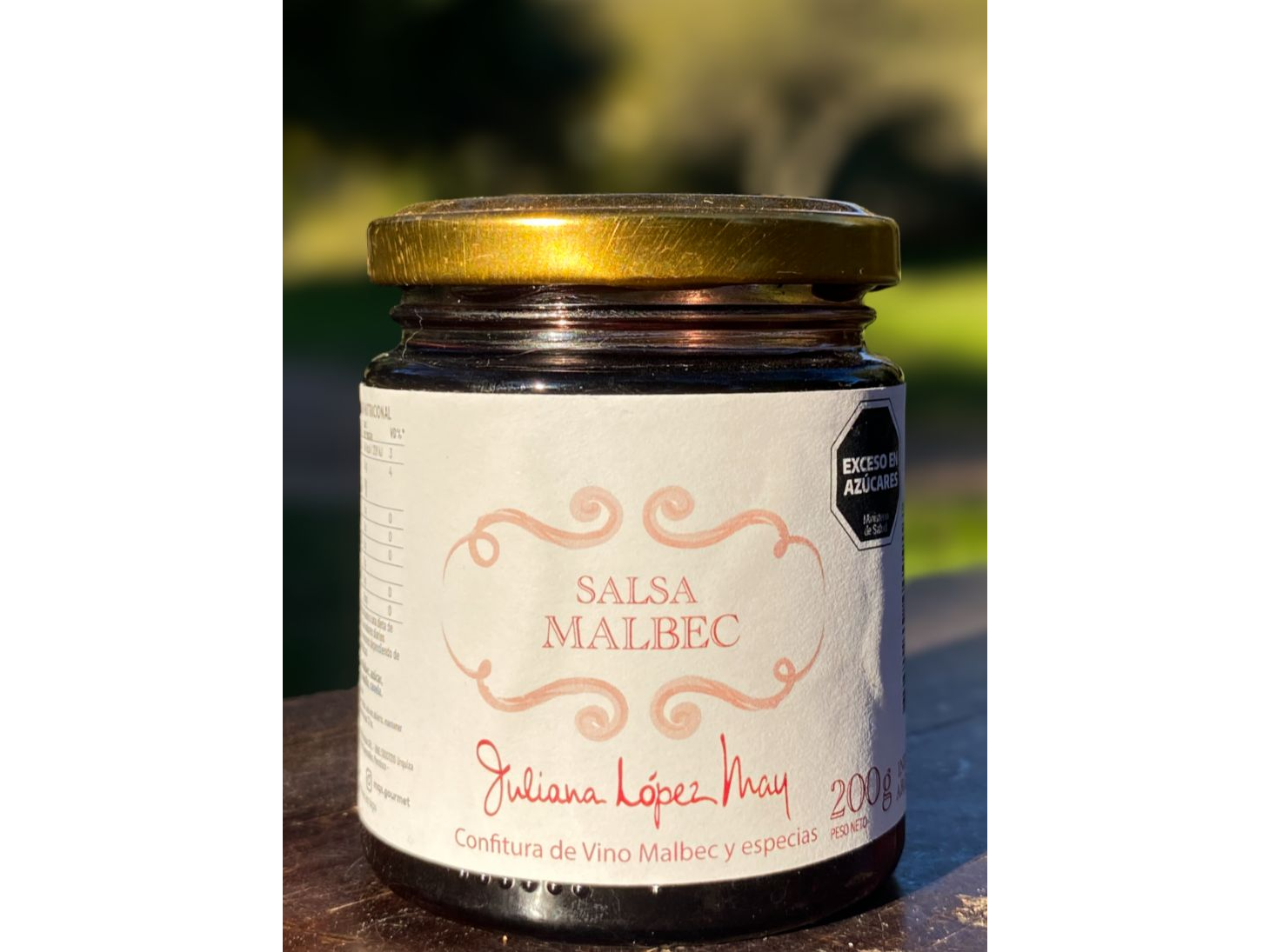 Salsa para postres al malbec x 180 grs Juliana López May