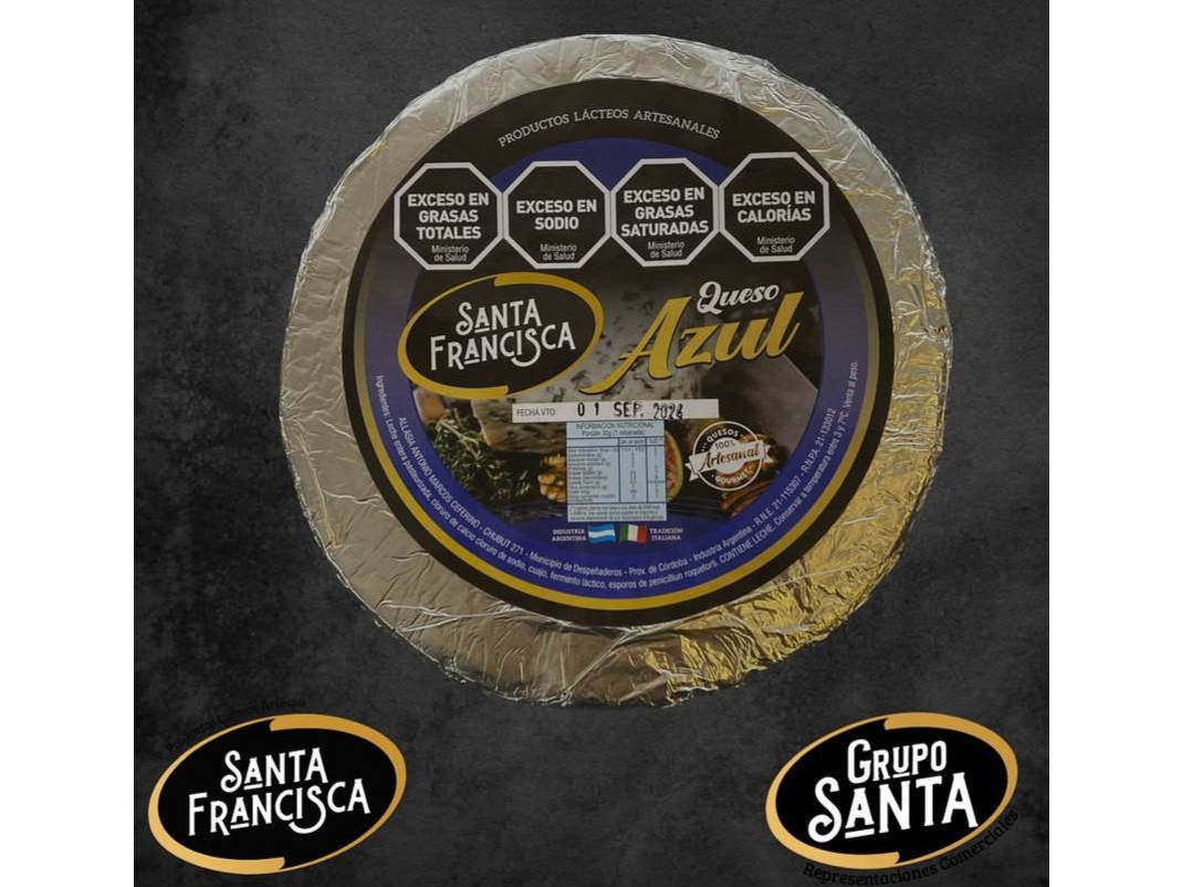 Queso Gorgonzola mitad x 3,5 kg aprox Santa Francisca