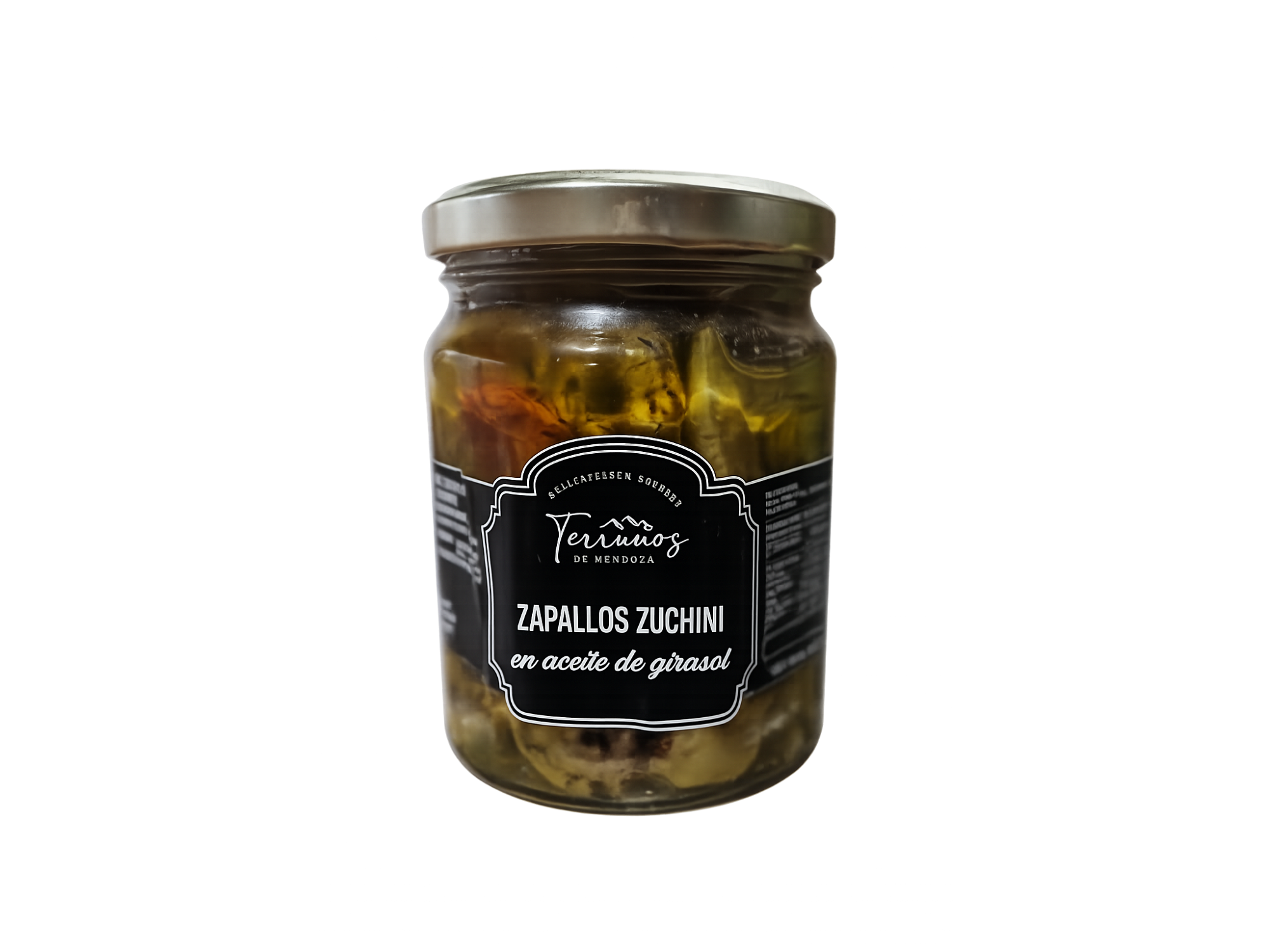 Zapallos zuchini en aceite de girasol x 220 grs Terruños