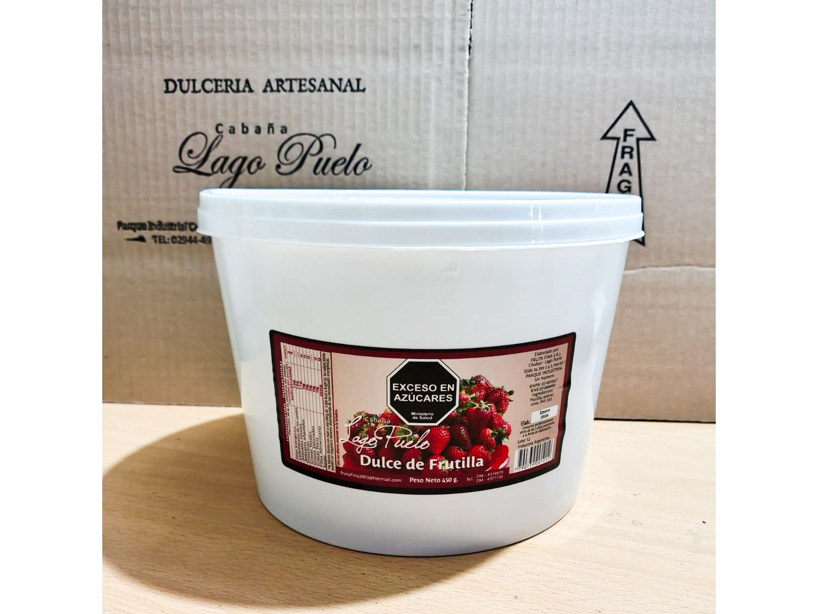 Dulce de Frutillla x 5 kg Cabaña Lago Puelo