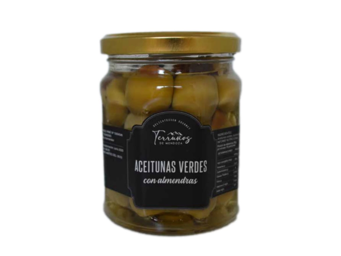 Aceitunas rellenas con almendras x 220 grs Terruños