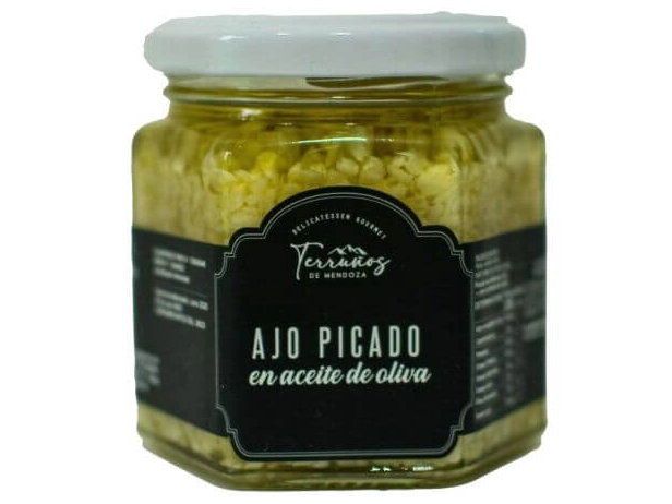 Ajos picados en aceite de oliva x 190 grs TERRUÑOS DE MENDOZA