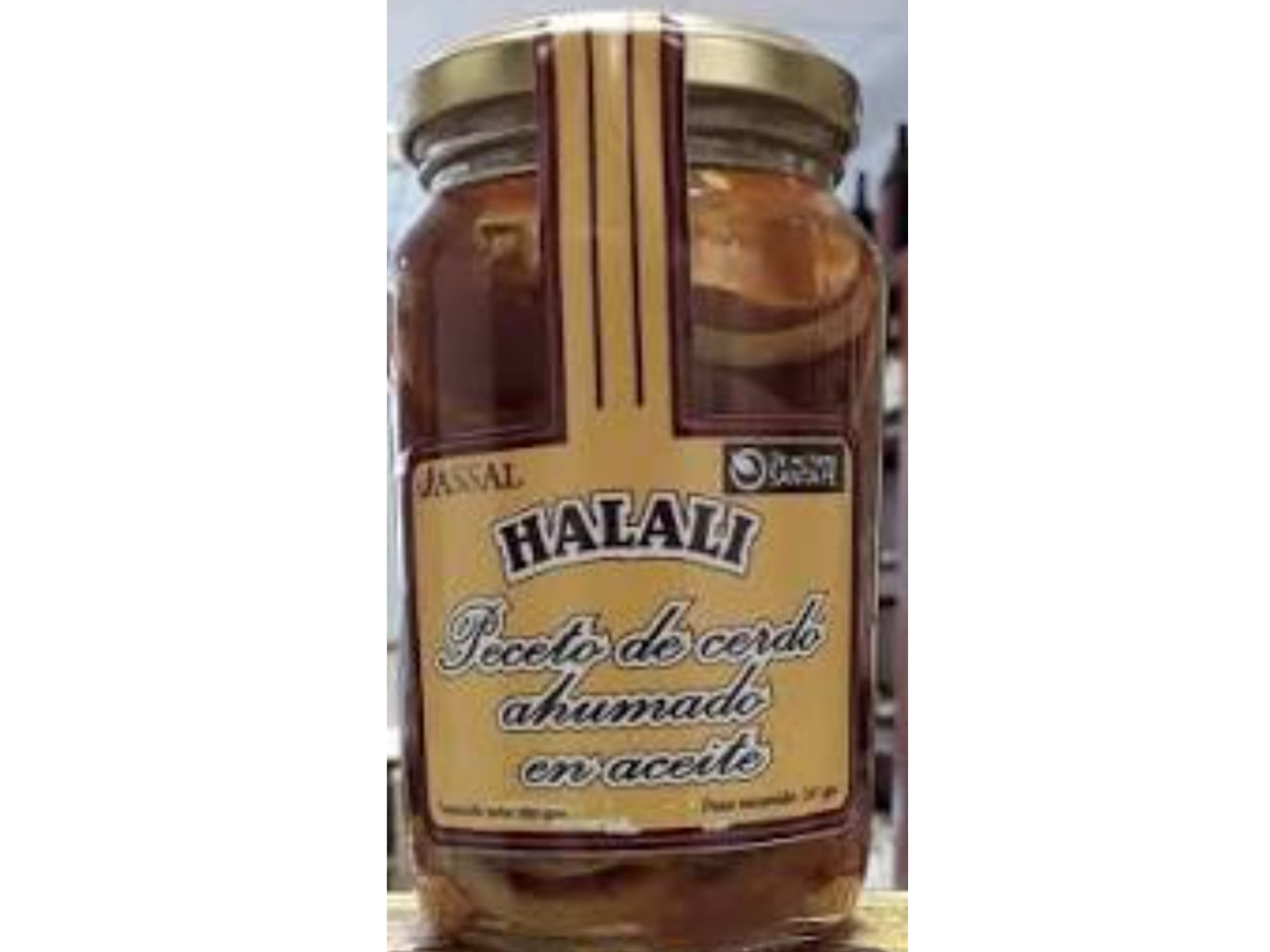 Peceto de cerdo ahumado en aceite HALALI x 325 grs