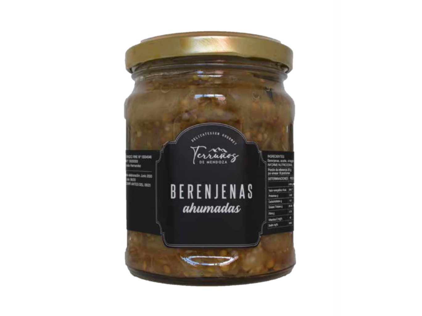 Berenjenas ahumadas x 220 grs Terruños