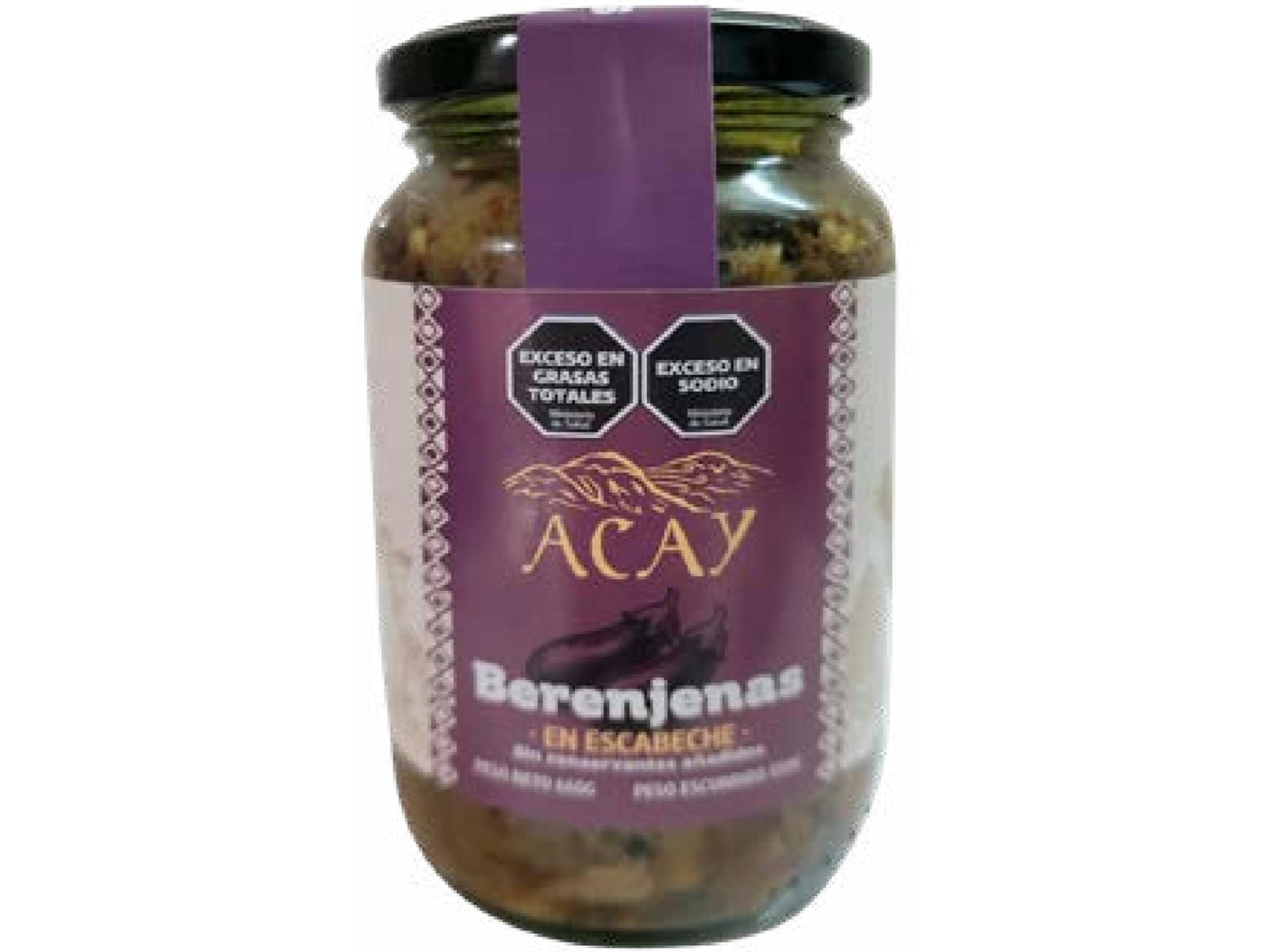 Escabeche de berenjenas x  360 grs Acay-Salta