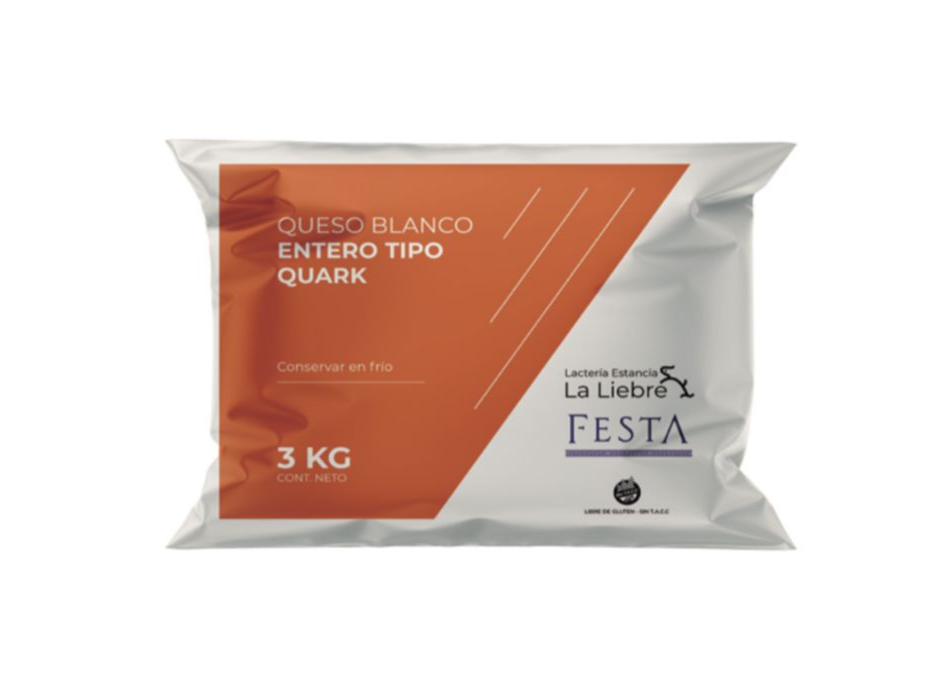 Queso tipo Quark sachet x 3 kg Festa