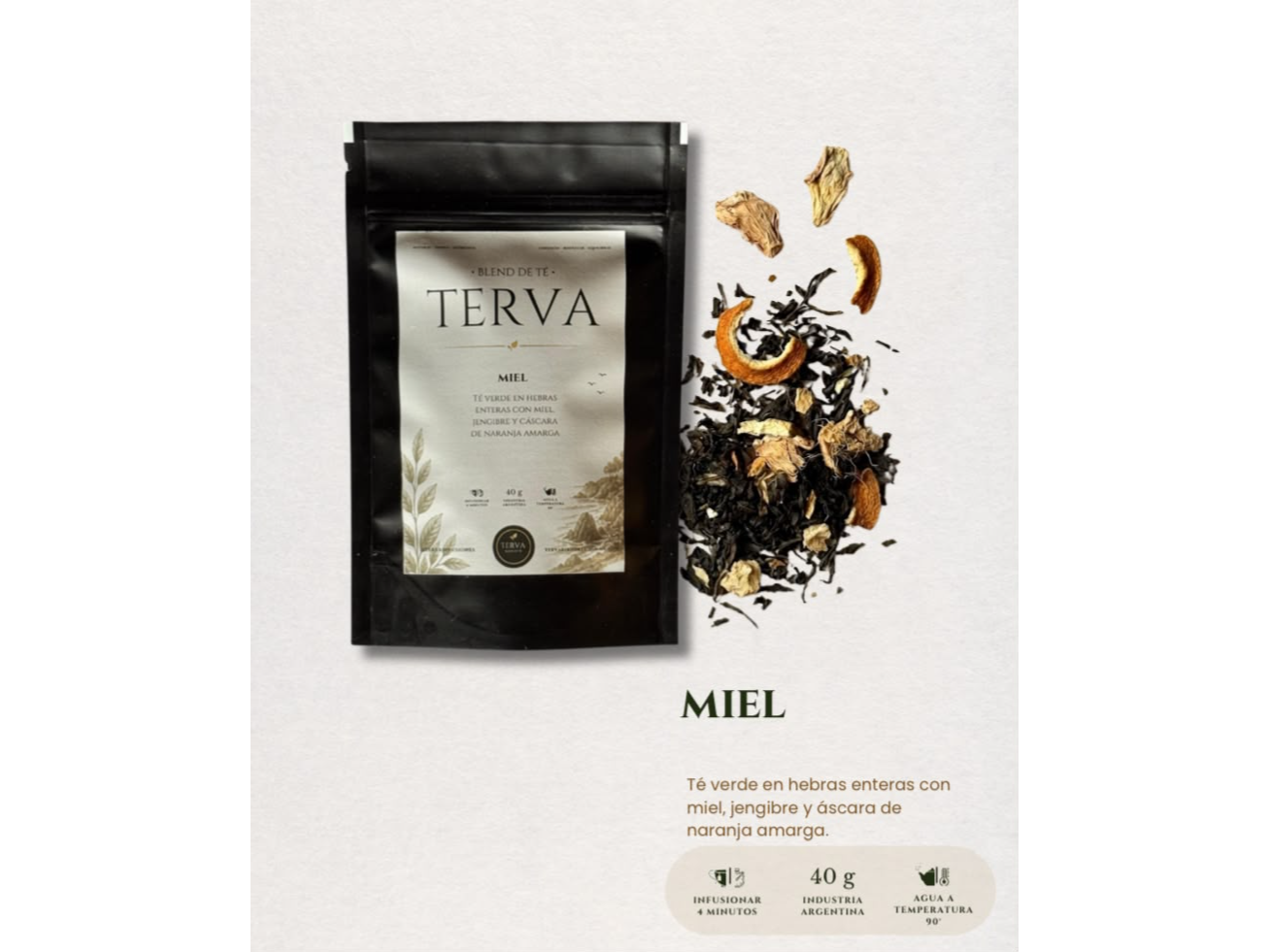 Té en hebras Miel x 40 grs Terva