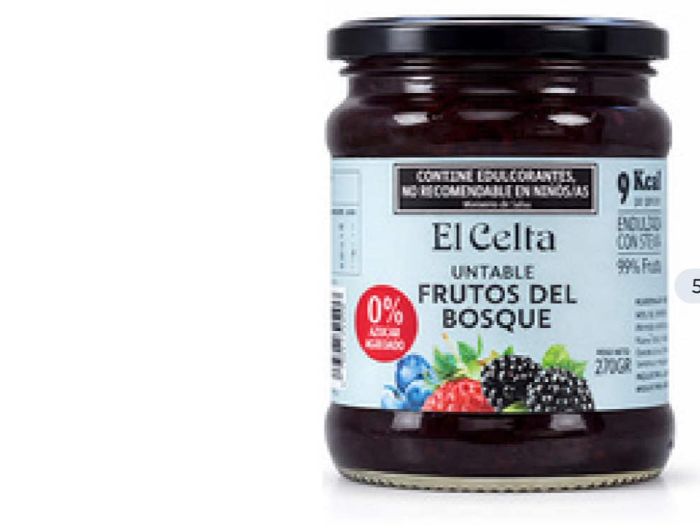 Dulce de frutos del bosque sin azucar con stevia EL CELTA x