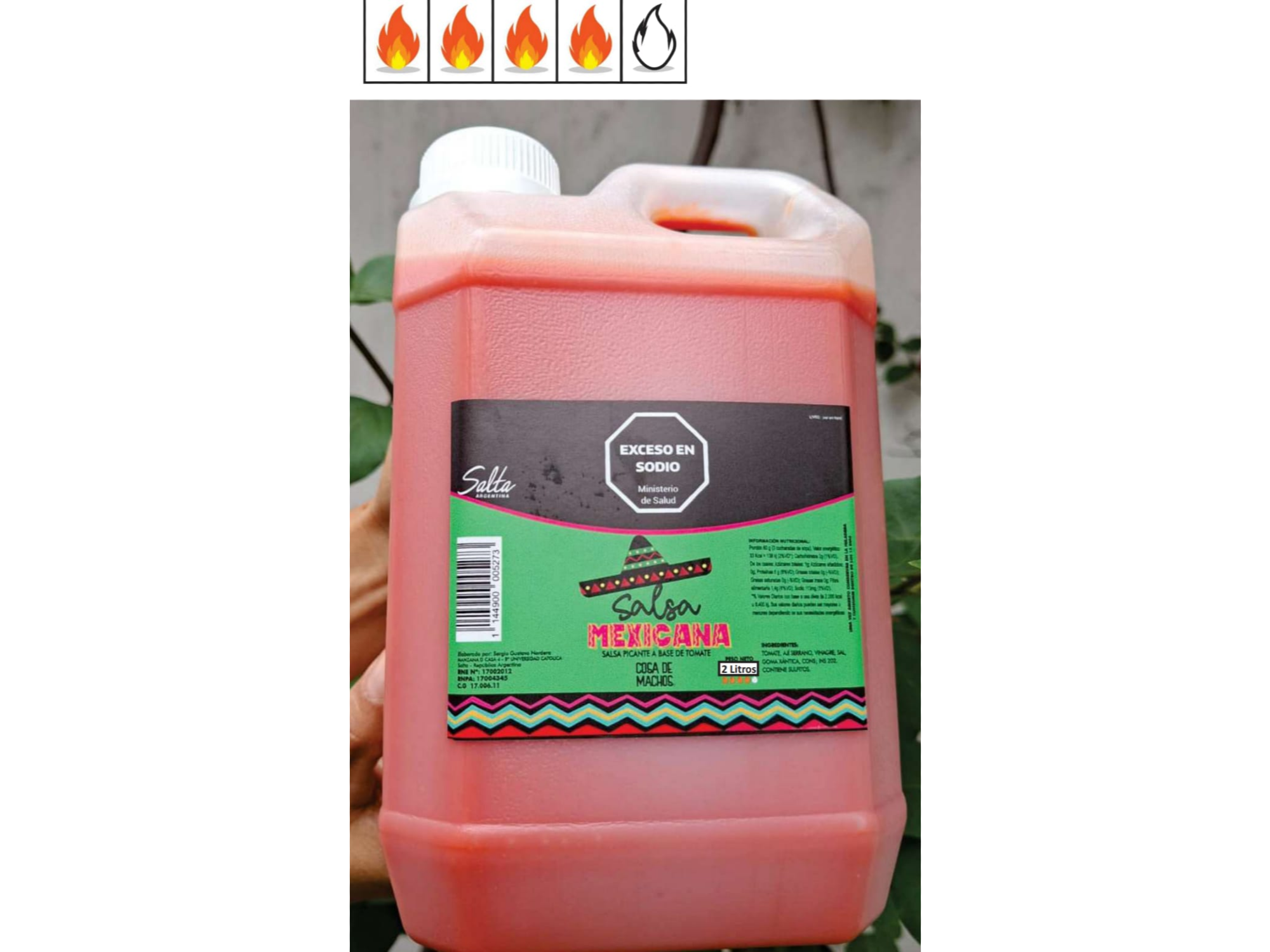 Salsa mexicana x 2 litros Cosa de Machos - Salta