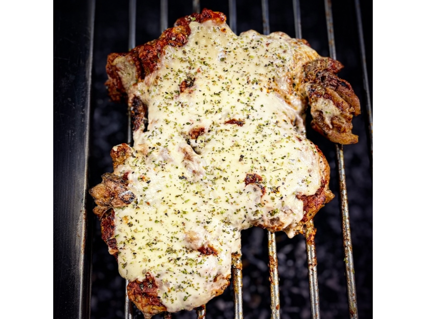 1/2 pollo deshuesado a la pizza