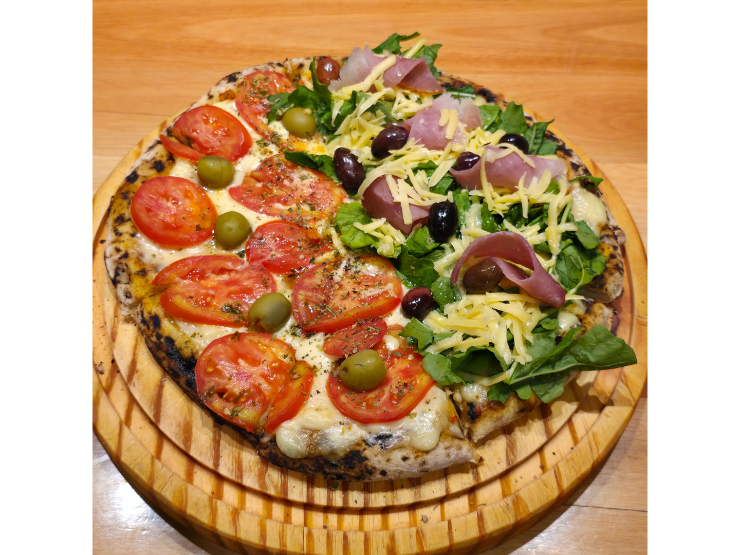 Media pizza y media pizza