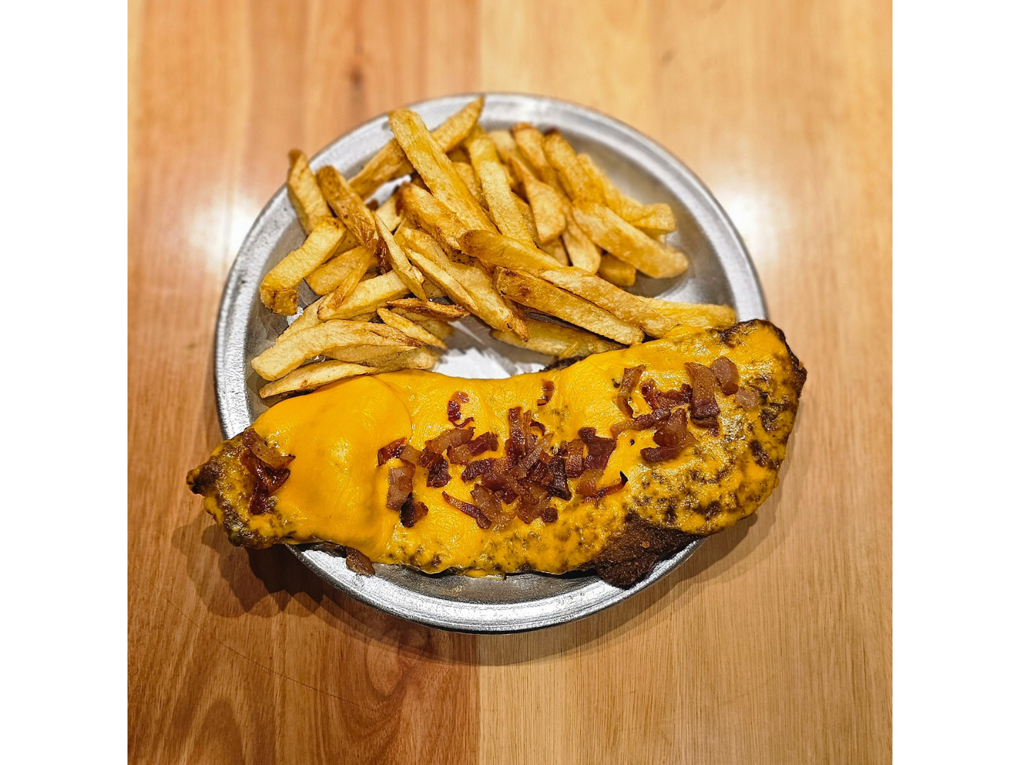 Con cheddar y panceta
