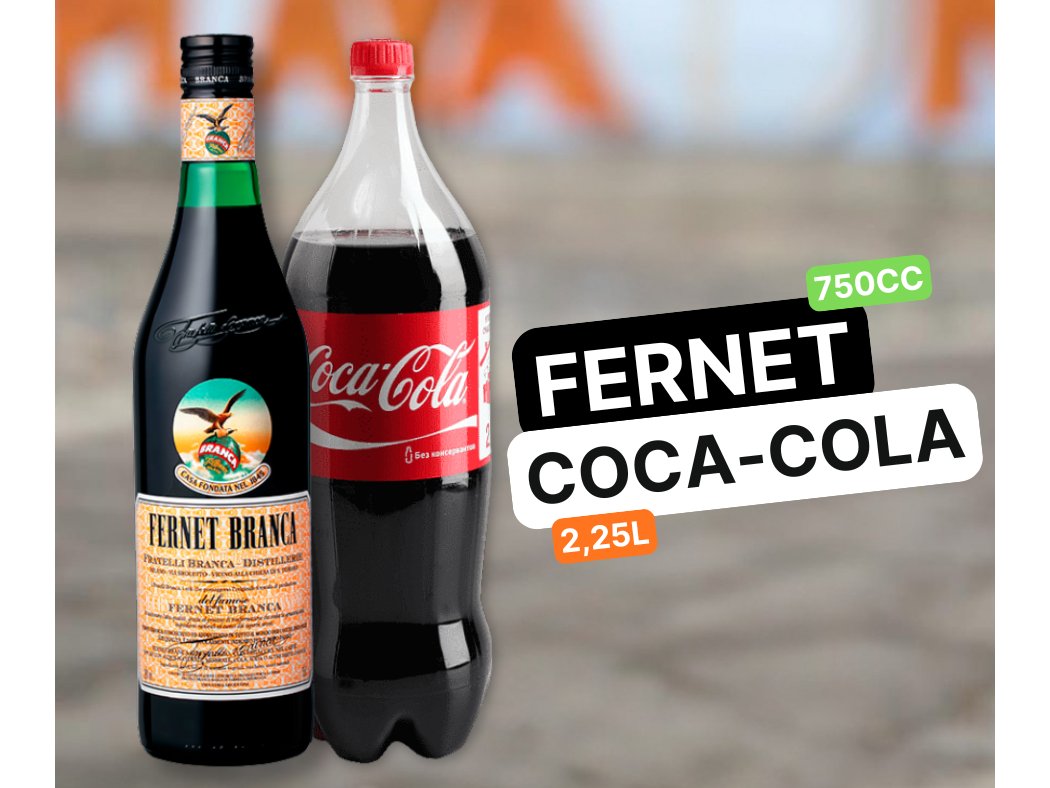 Fernet + Coca-Cola + Hielo