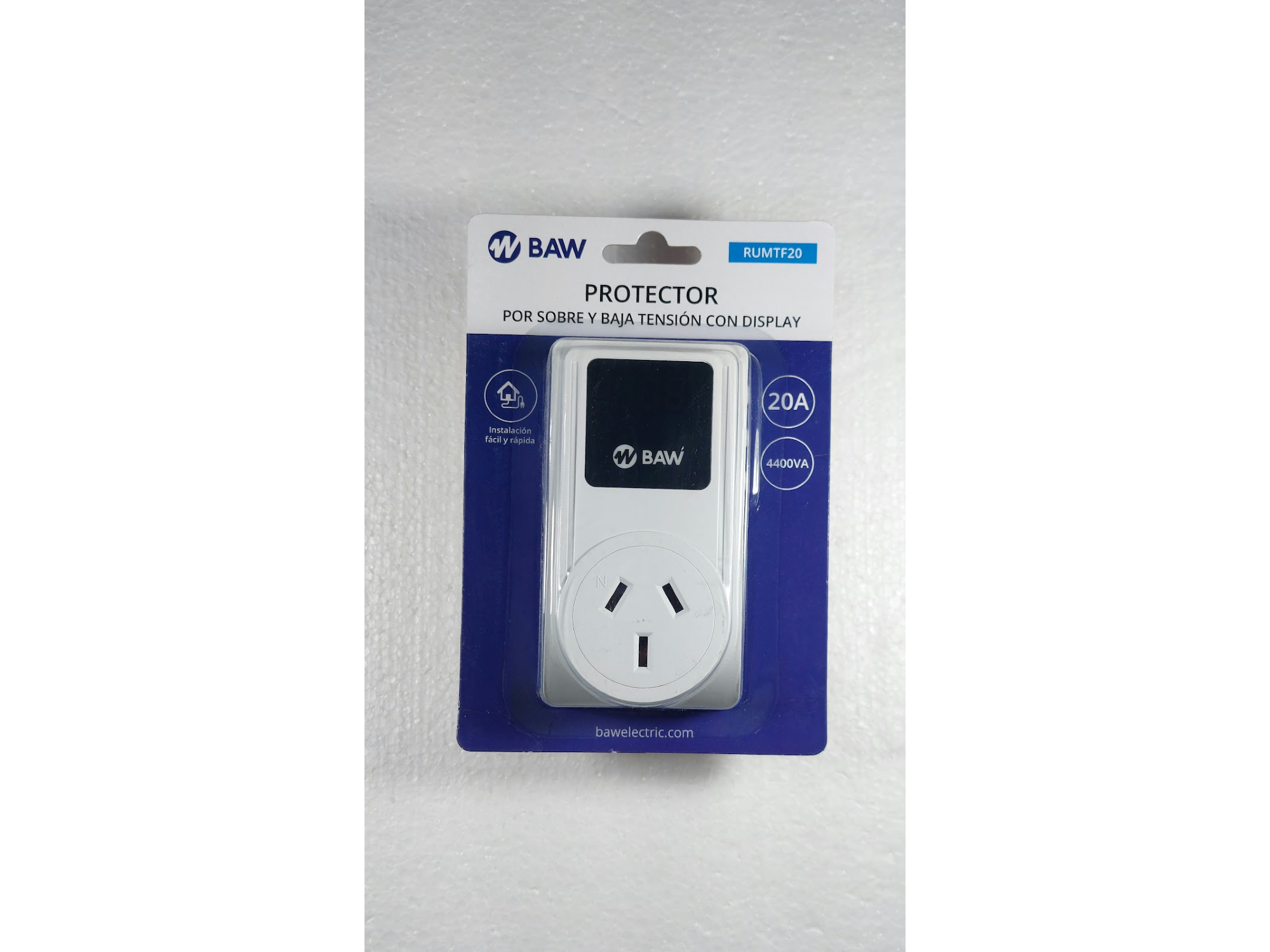 PROTECTOR DE TENSION ENCHUFABLE 20 AMP "BAW"