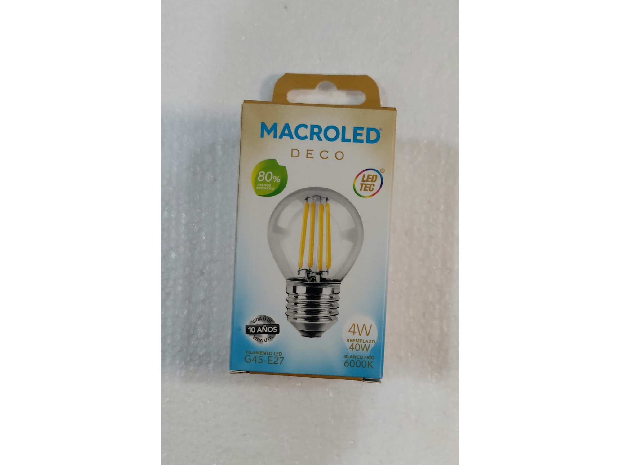 LAMPARA FILAMENTO LED GOTA 4 W FRIA / CALIDA