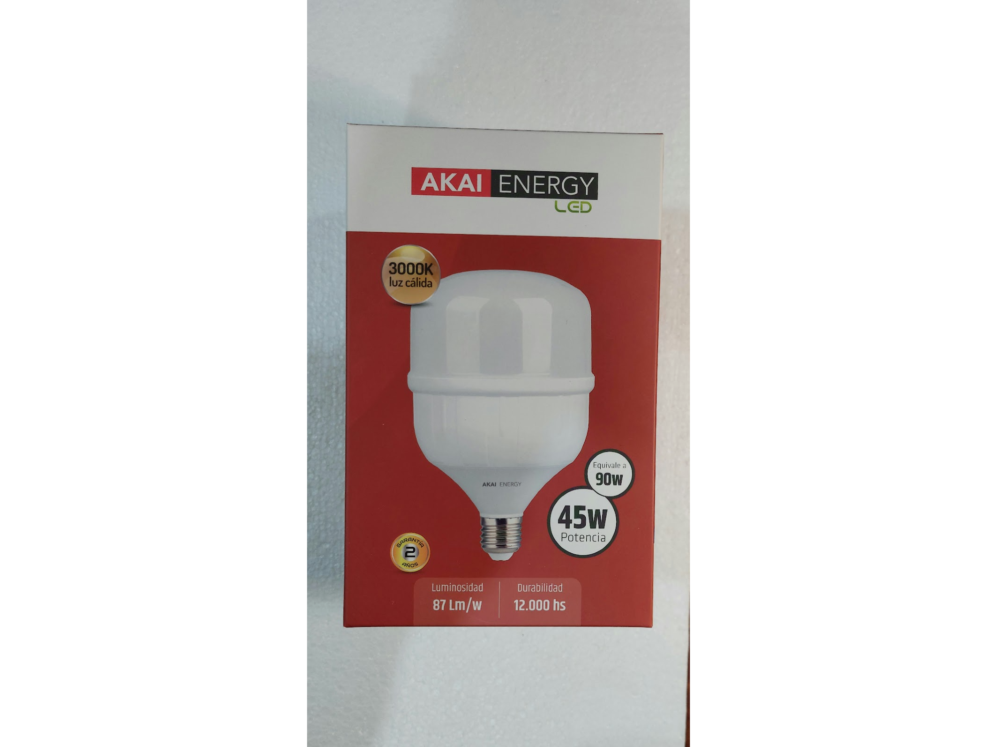 LAMPARA LED ALTA POTENCIA 45 W LUZ CALIDA AKAI