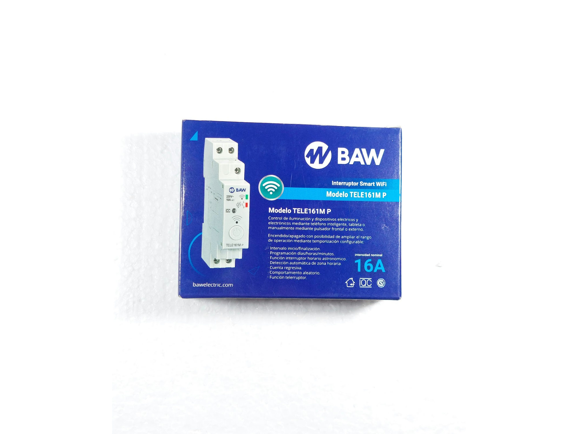 INTERRUPTOR SMART WIFI PARA RIEL 16 AMP "BAW"