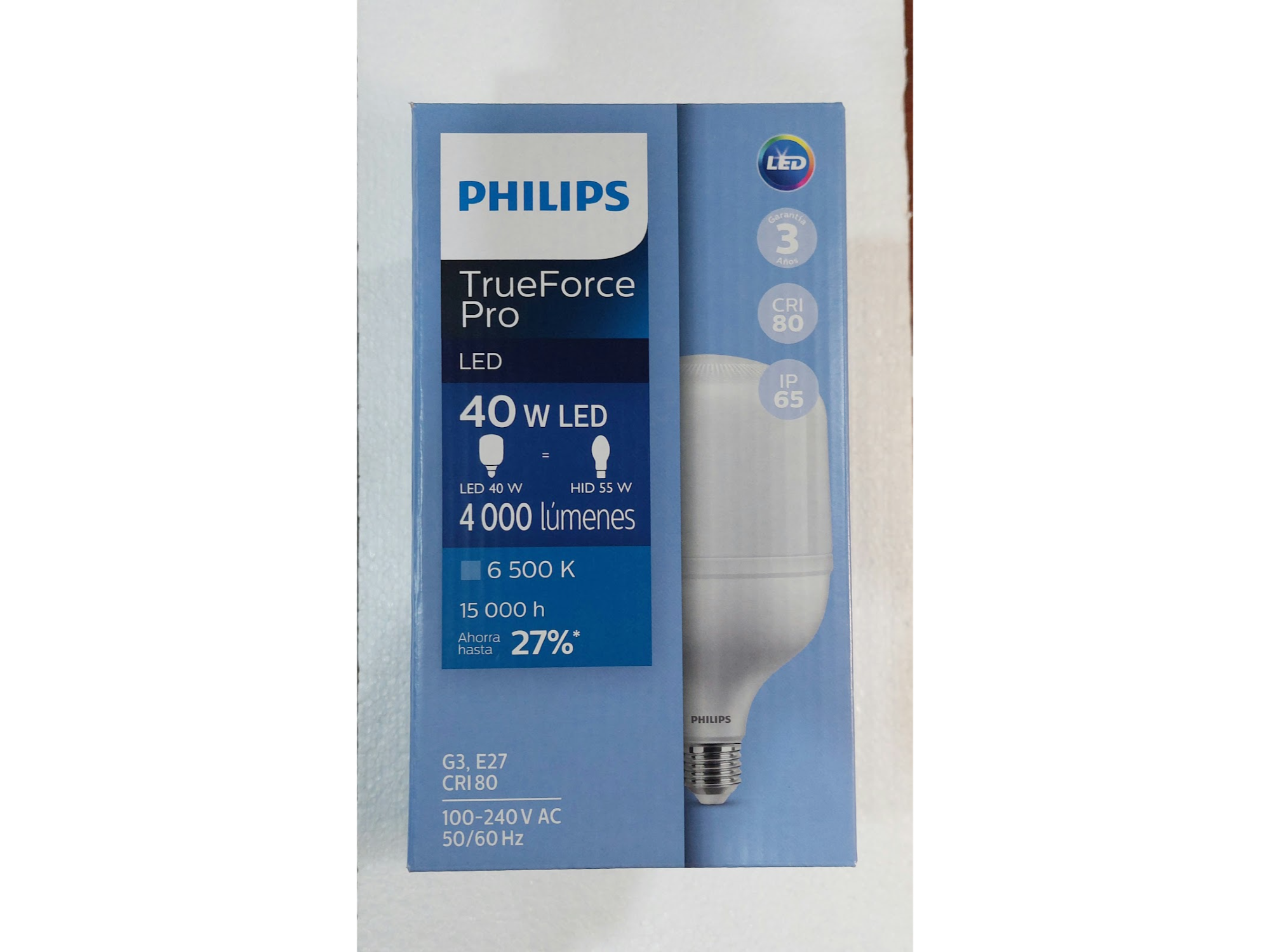 LAMPARA LED ALTA POTENCIA 40 W LUZ FRIA PHILIPS