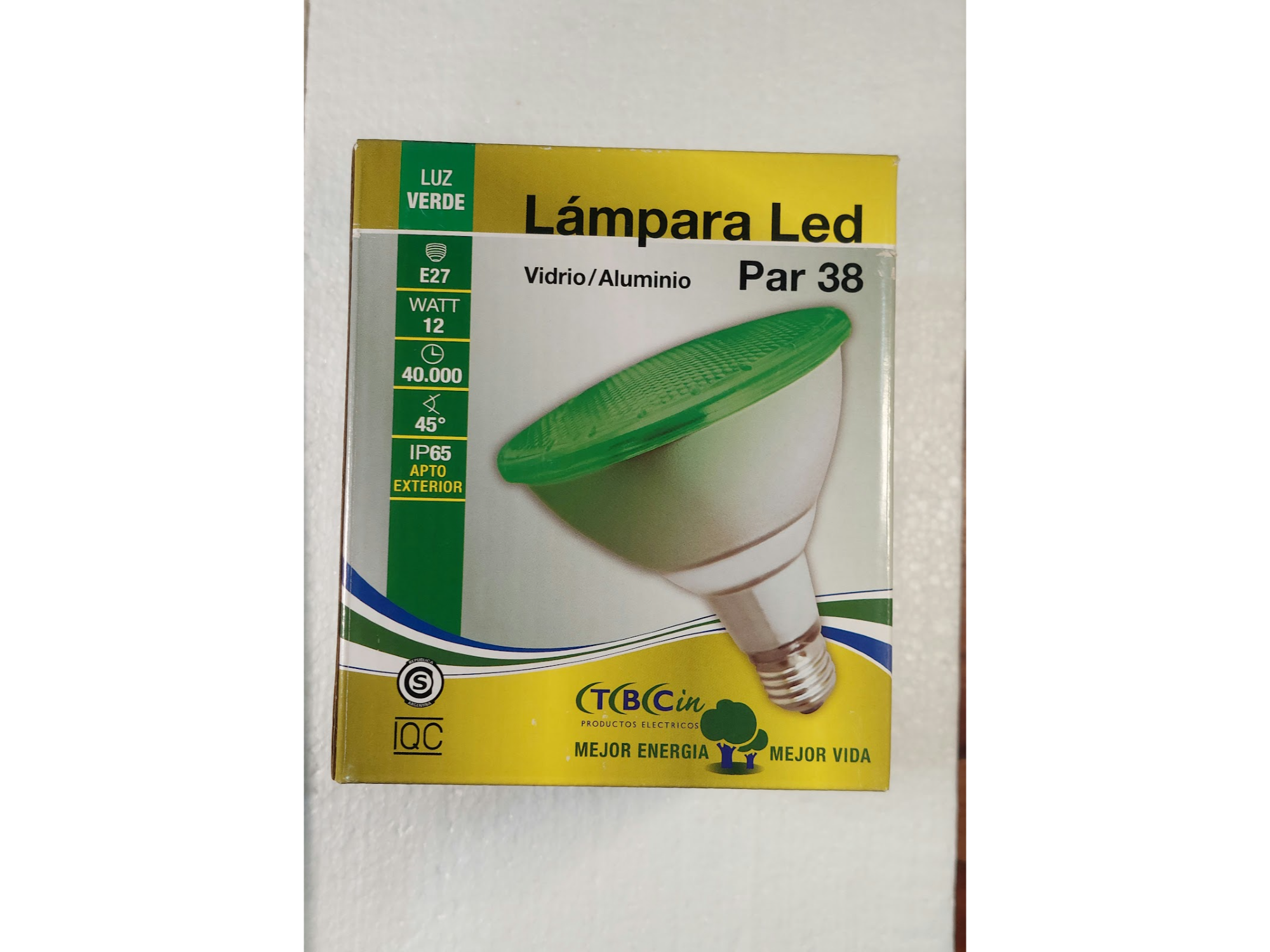 LAMPARA PAR 38 LUZ VERDE