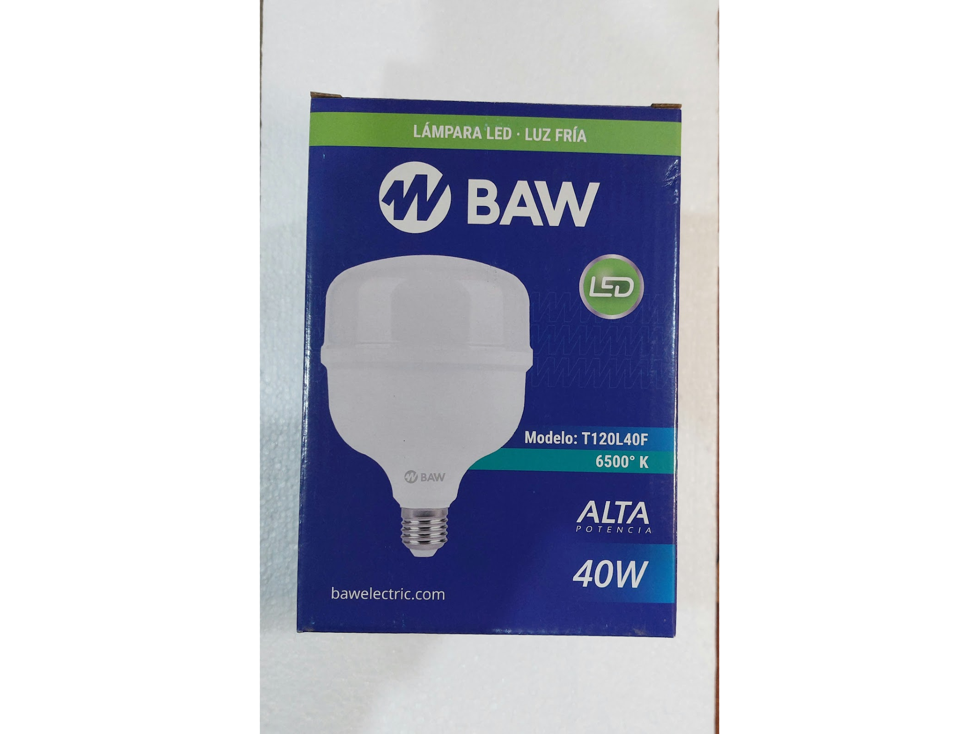 LAMPARA LED ALTA POTENCIA 40 W LUZ FRIA / CALIDA BAW