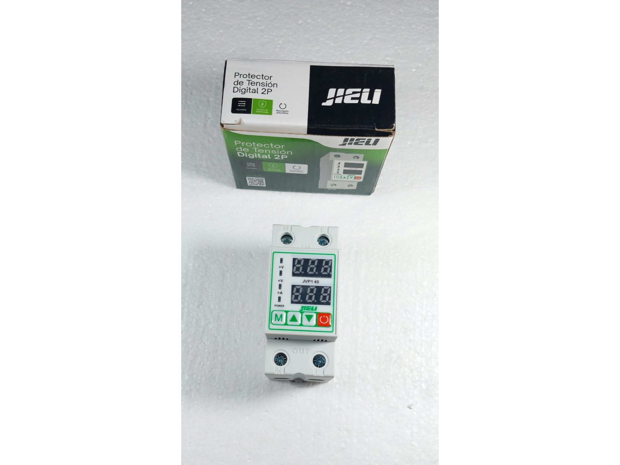 PROTECTOR DE TENSION PARA RIEL MONOFASICO DIGITAL 40 AMP "JIELI"