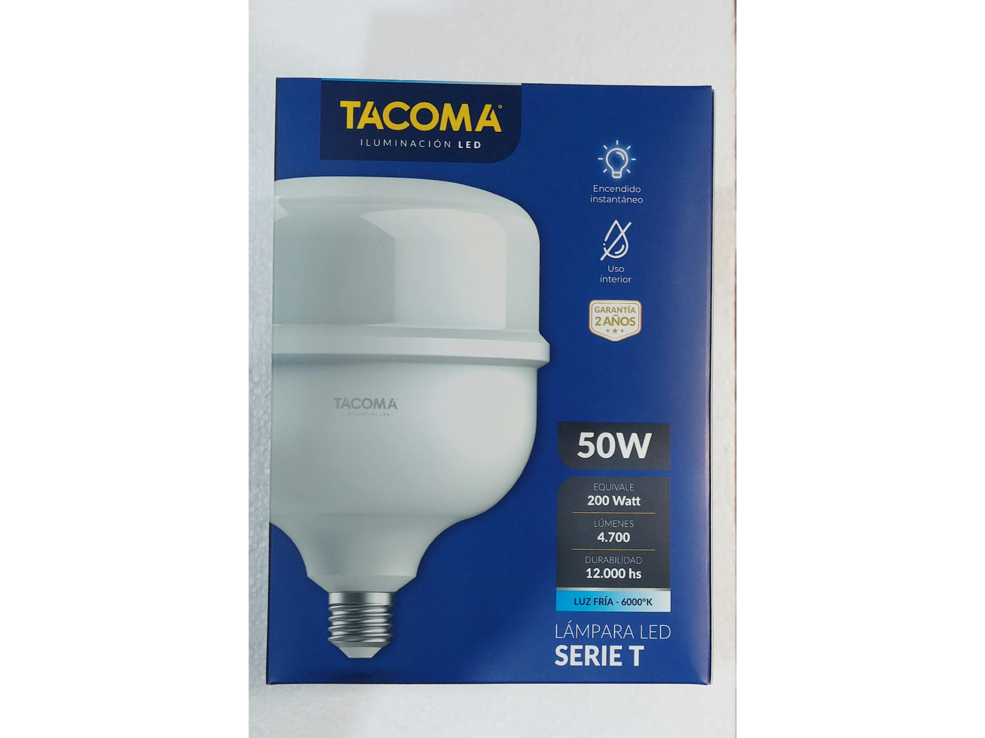 LAMPARA LED ALTA POTENCIA 50 W LUZ FRIA / CALIDA TACOMA