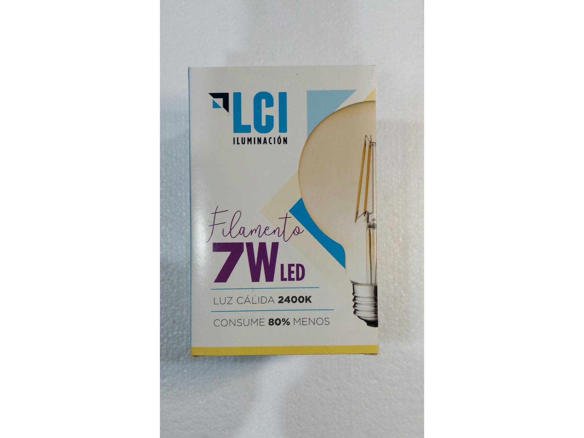 LAMPARA FILAMENTO LED GLOBO 7 W LUZ CALIDA LCI
