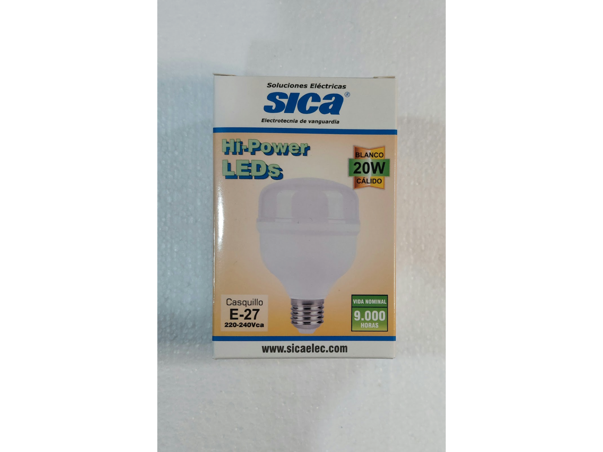 LAMPARA LED ALTA POTENCIA 20 W LUZ CALIDA SICA