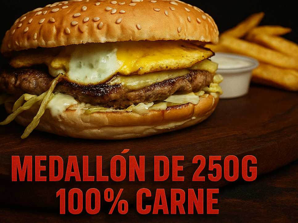 3 burger tradicionales de 250g🥩