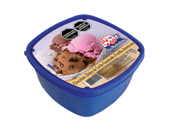 Pote 3 ltrs chocolate, americana, frutilla y ddl granizado