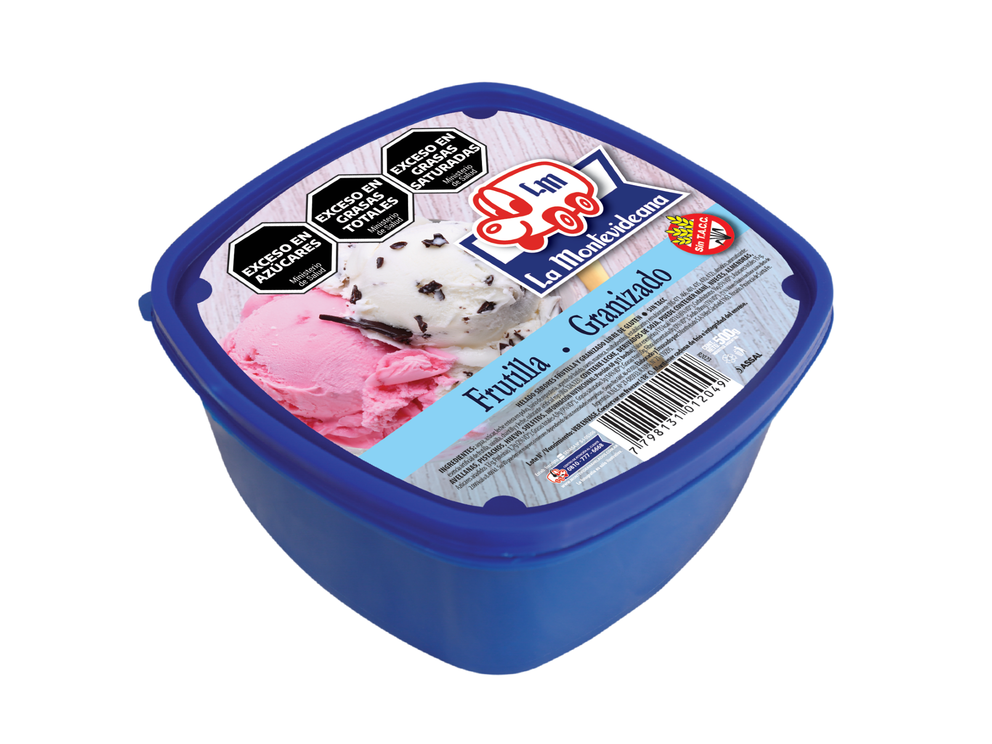 Pote 1 litro frutilla-granizado