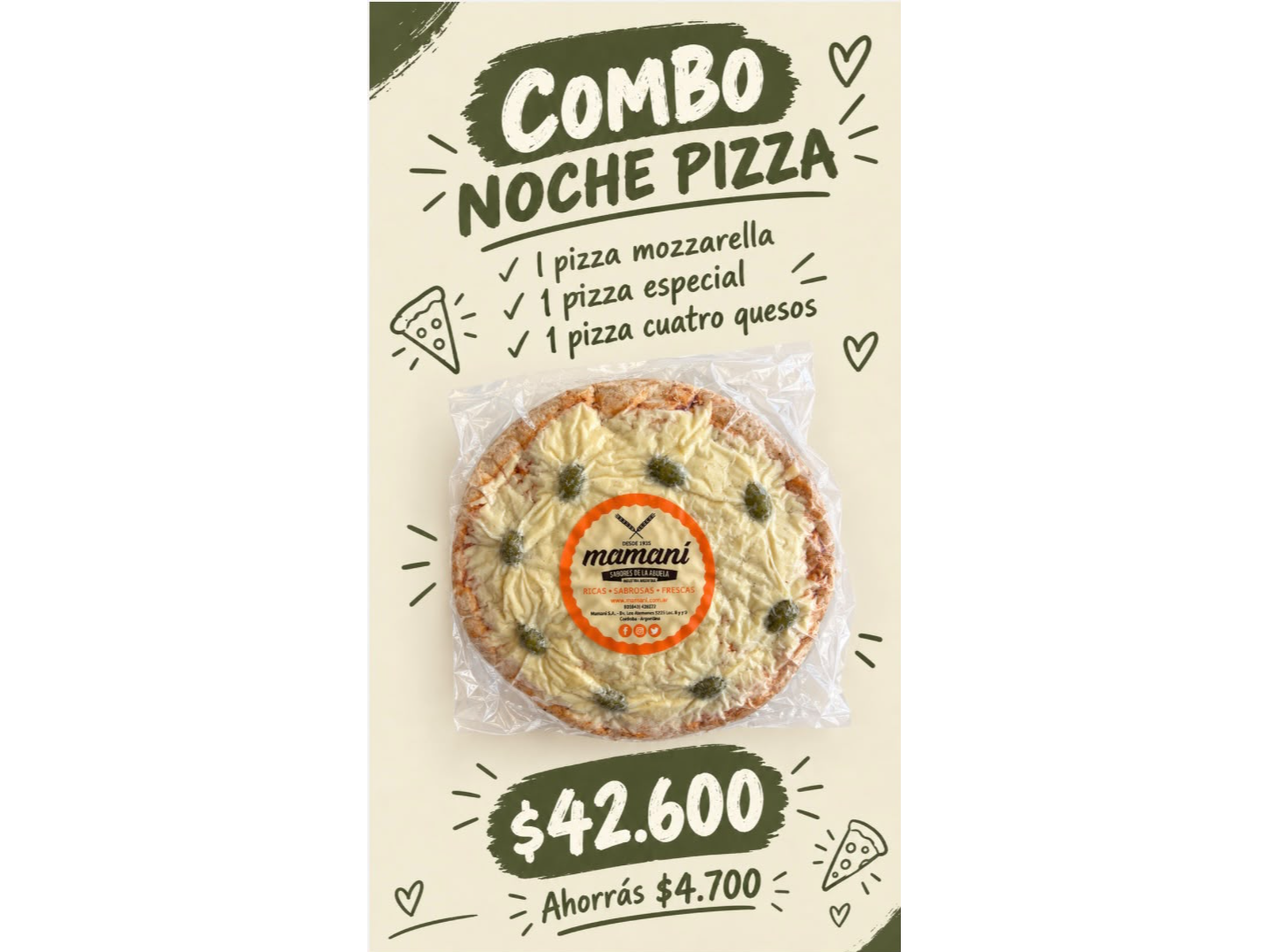 COMBO NOCHE DE PIZZA