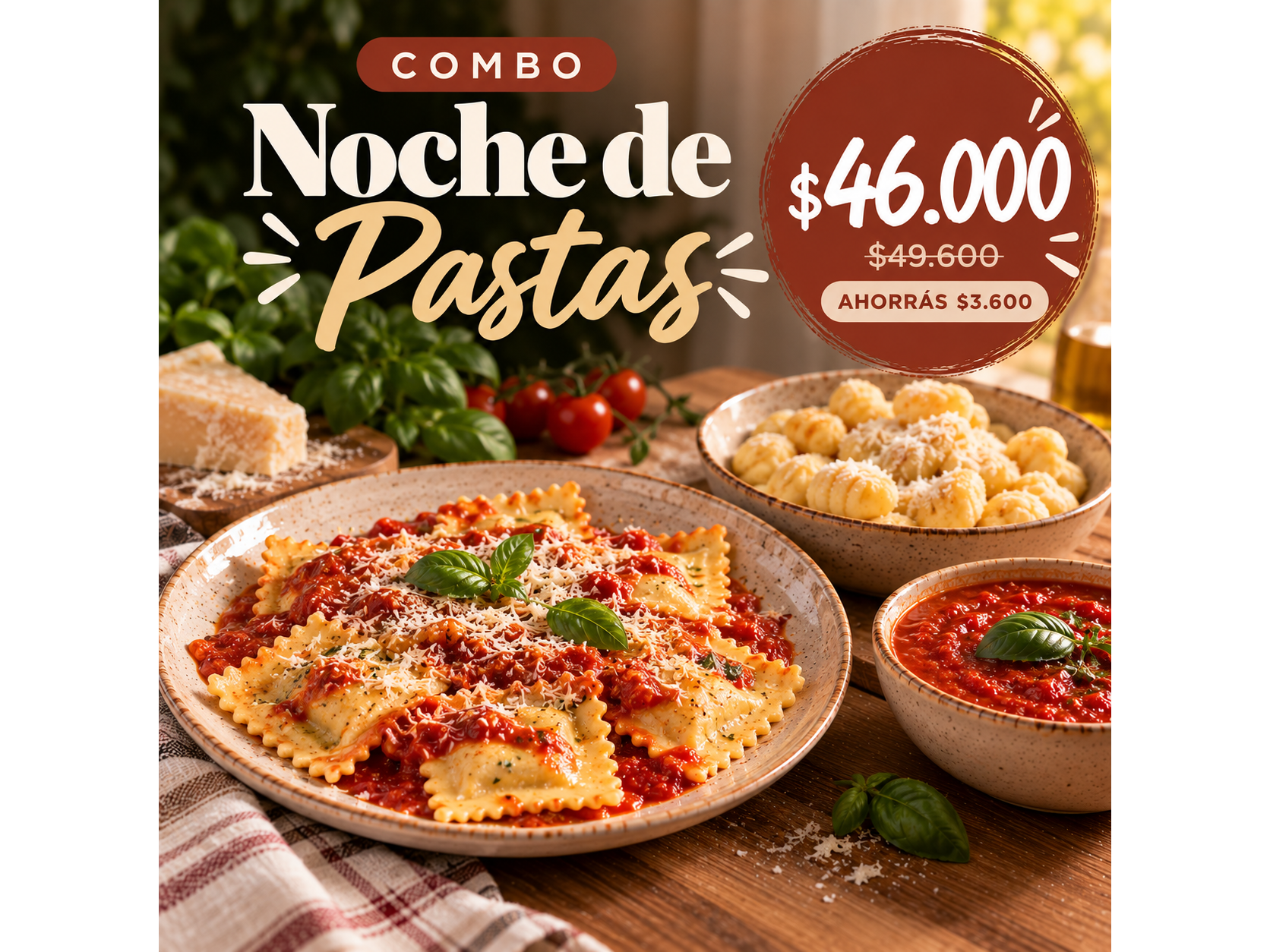 COMBO NOCHE DE PASTAS