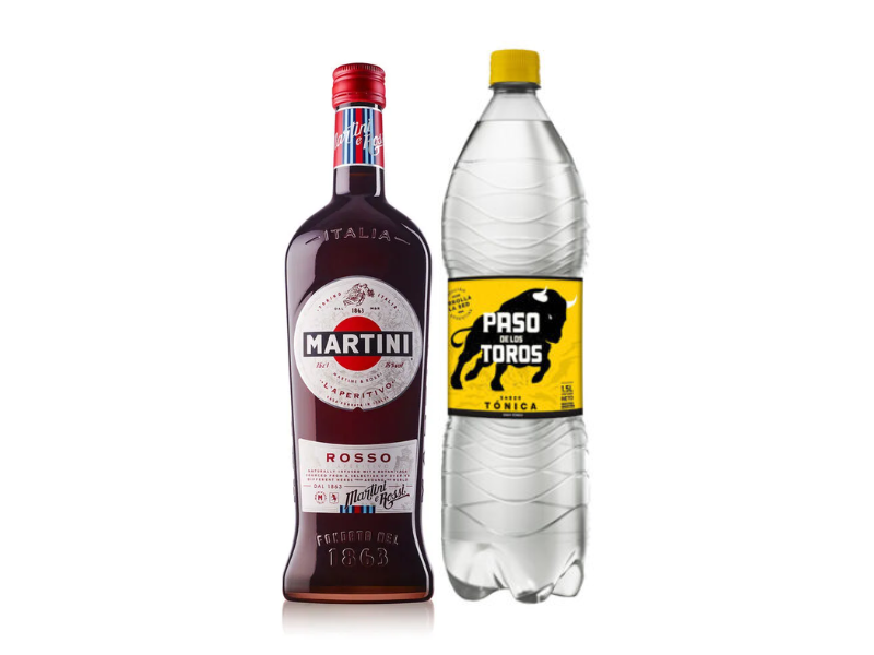 Combo Martini Rosso 1L + 1 Paso de los Toros Tónica 1.5L