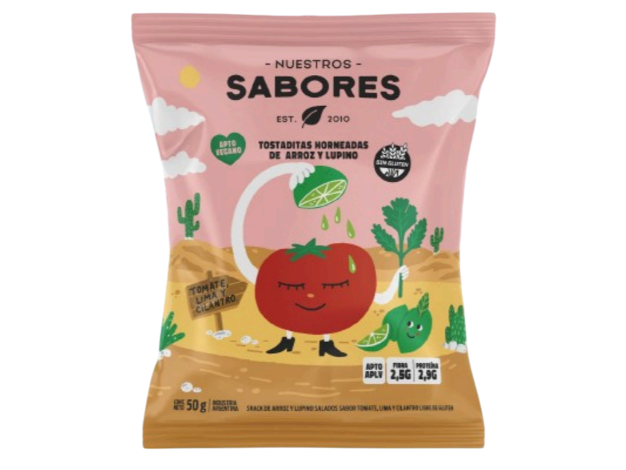Nuestros Sabores Tostaditas Horneadas de Arroz y Lupino 50gr