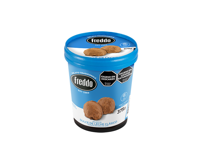 Helado FREDDO  dulce de leche clásico