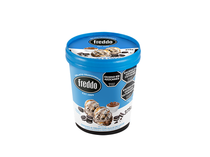 Helado FREDDO  cookies & cream