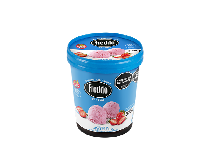 Helado FREDDO frutilla a la crema