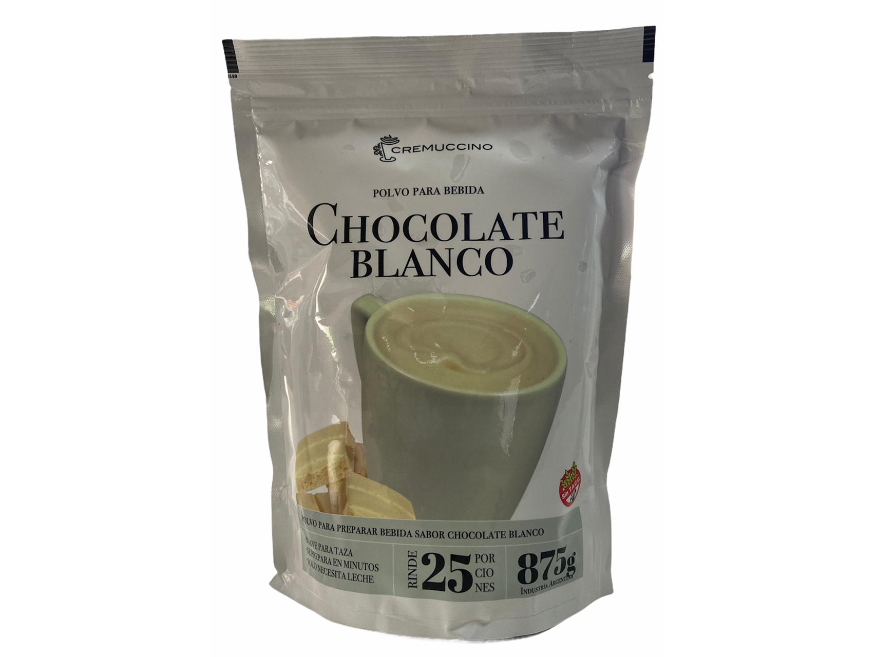 CHOCOLATE BLANCO PARA TAZA x 875Gr