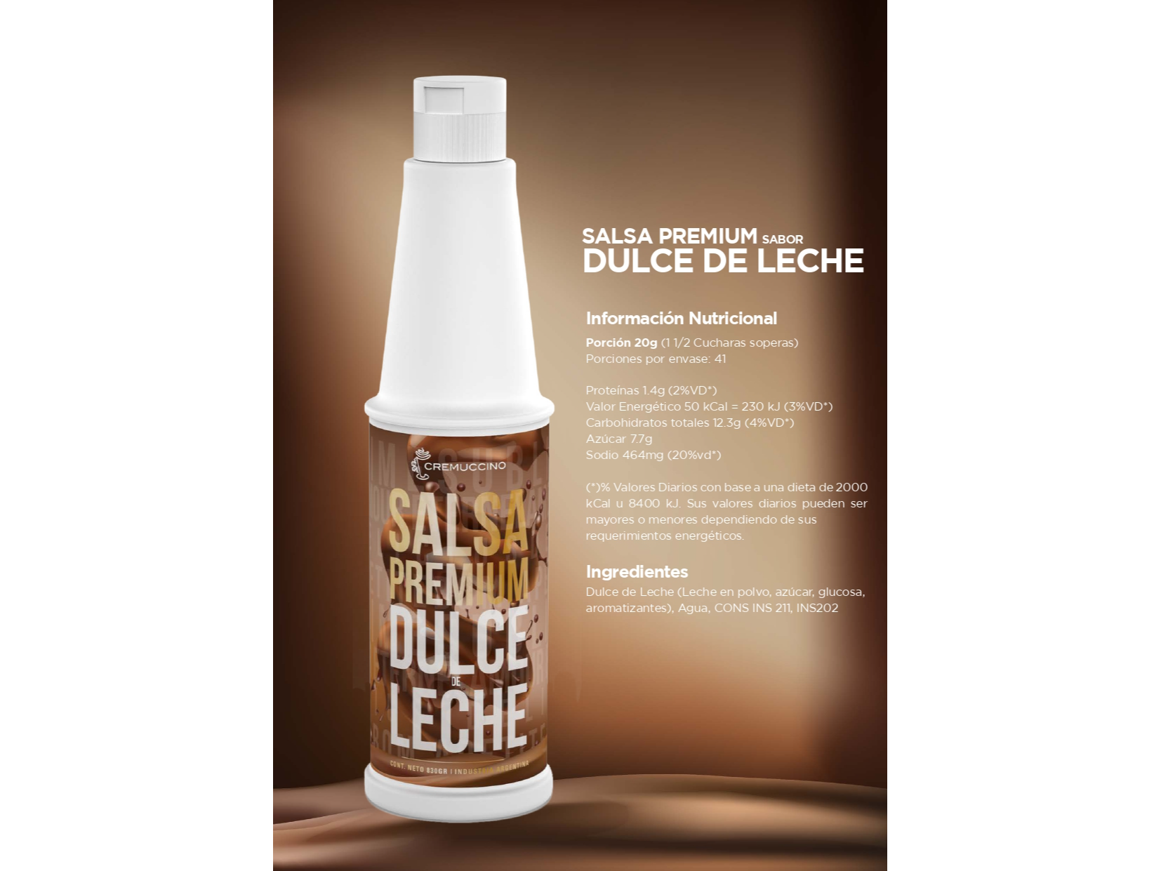 SALSA SABOR DULCE DE LECHE