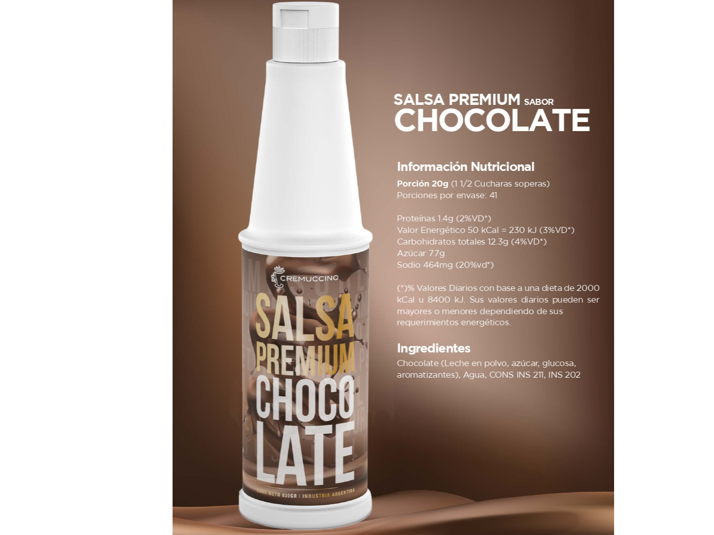 SALSA SABOR CHOCOLATE X 830g