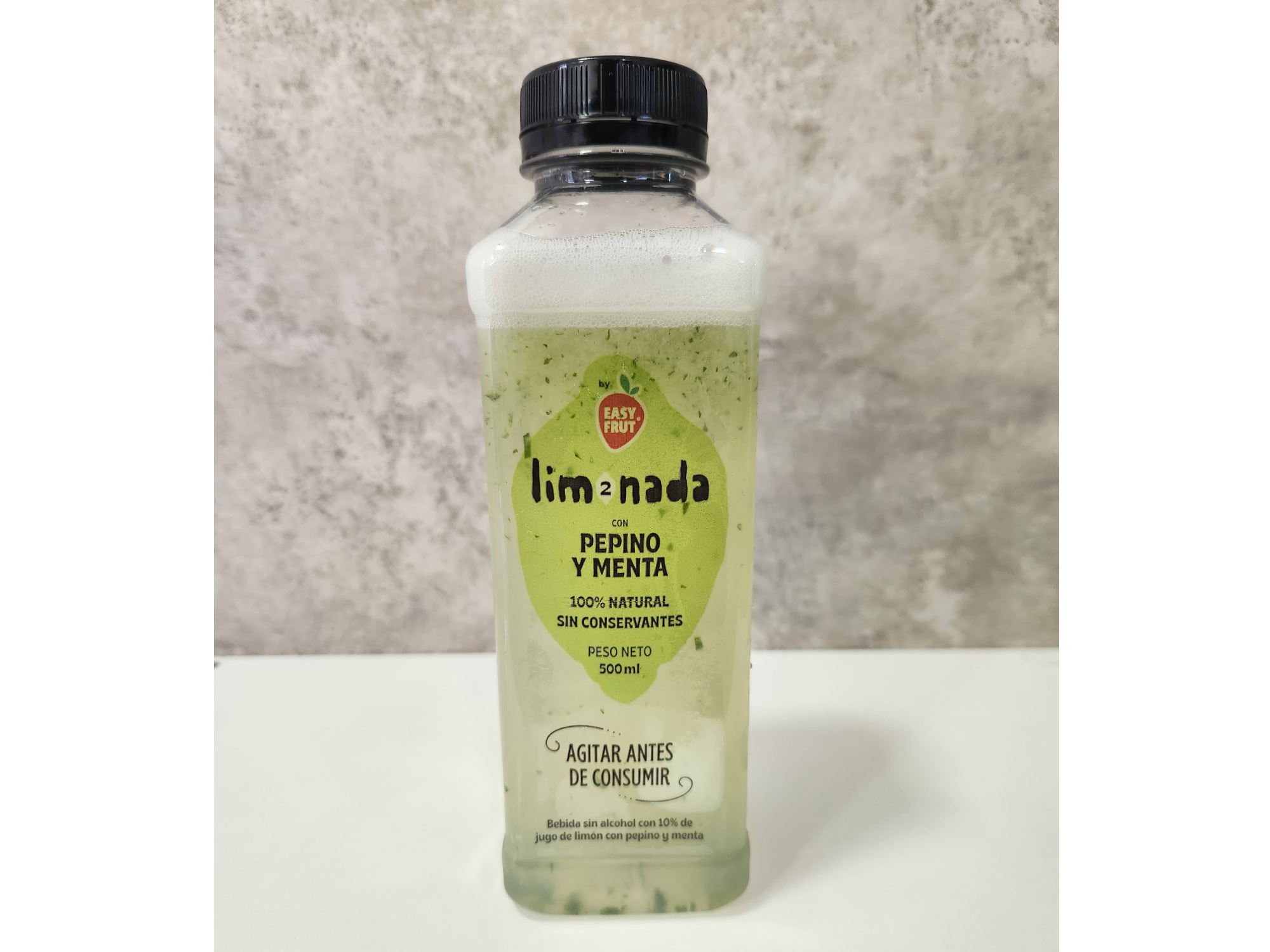 LIMONADA EN BOTELLA 2 -500CC - CON PEPINO Y MENTA - PACK x 6 UNIDADES