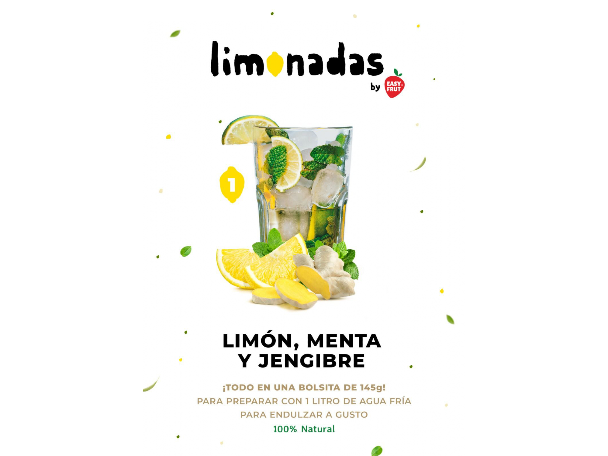 LIMONADA 1- LIMON MENTA Y JENGIBRE de EasyFrut gastro
