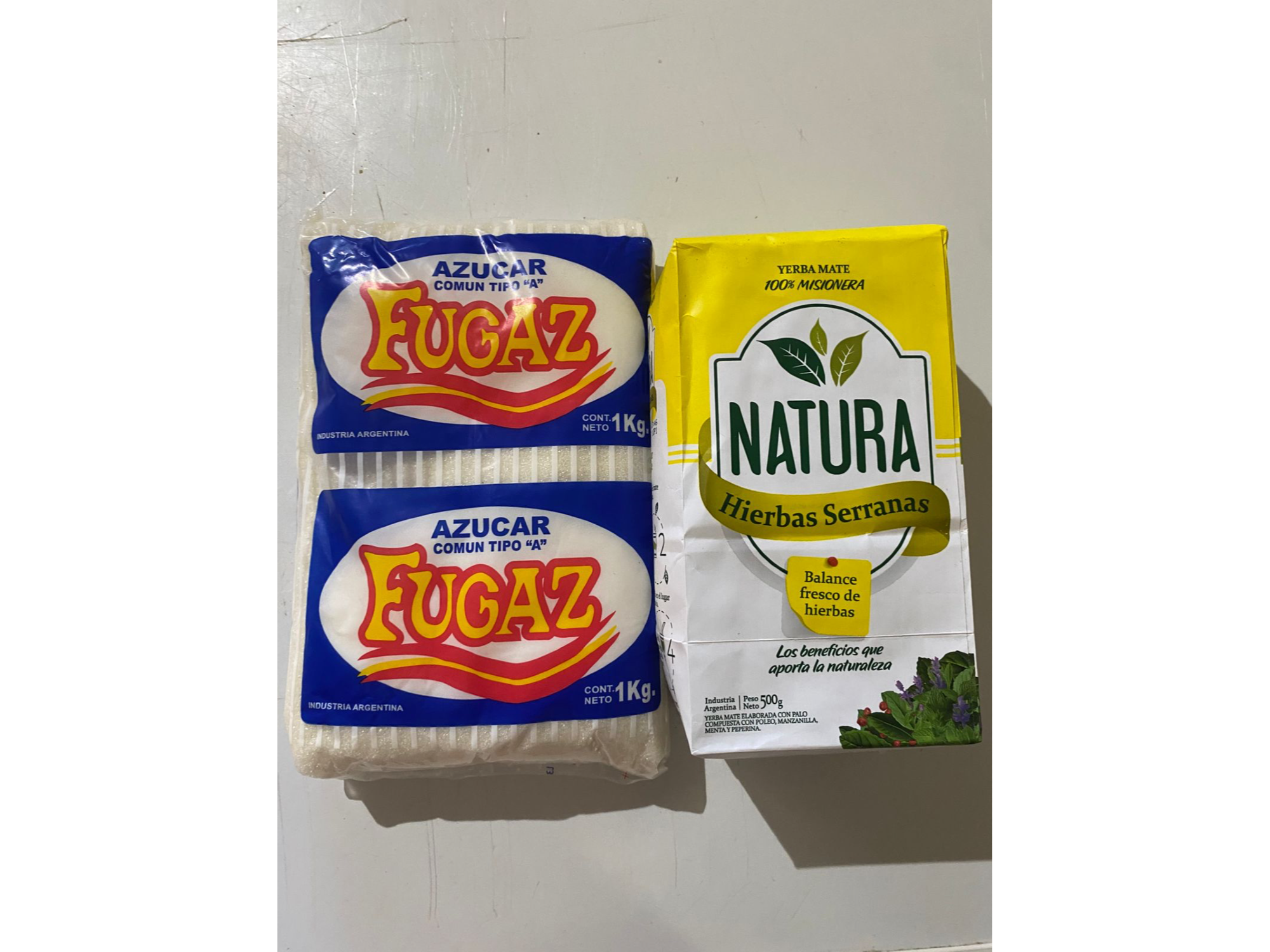 YERBA NATURA HIERBAS SERRANAS + AZÚCAR COMUN